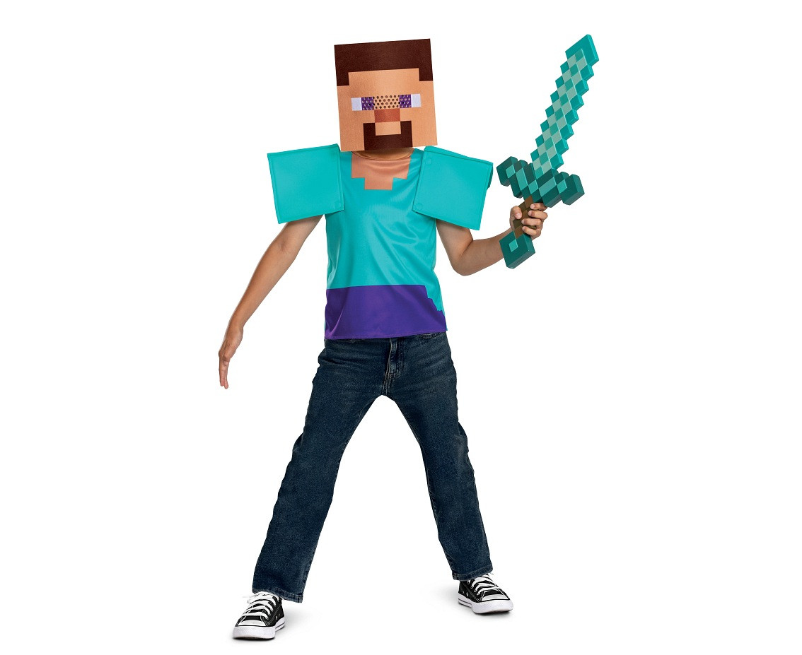 Costume Steve Essential- Minecraft (license), size. M (7-8 year)